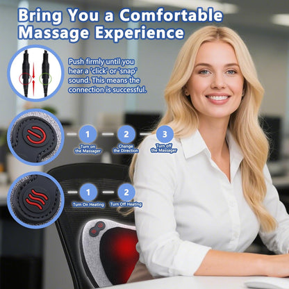 Massage Pillow, Neck and Back Massager with Heat